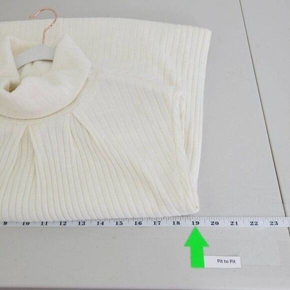 Maggy London Womens Wool Blend Ribbed Ivory Knit Sweater Dress Size 4 - Picture 10 of 14